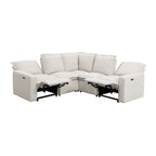 Poltrona Reclinabile Elettrica, Beige / Grigio, Seduta Singola, con Porta USB