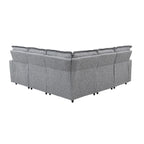 Poltrona Reclinabile Elettrica, Beige / Grigio, Seduta Singola, con Porta USB