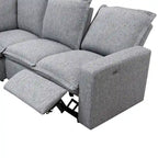 Poltrona Reclinabile Elettrica, Beige / Grigio, Seduta Singola, con Porta USB