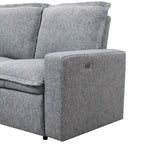 Poltrona Reclinabile Elettrica, Beige / Grigio, Seduta Singola, con Porta USB