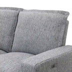 Poltrona Reclinabile Elettrica, Beige / Grigio, Seduta Singola, con Porta USB
