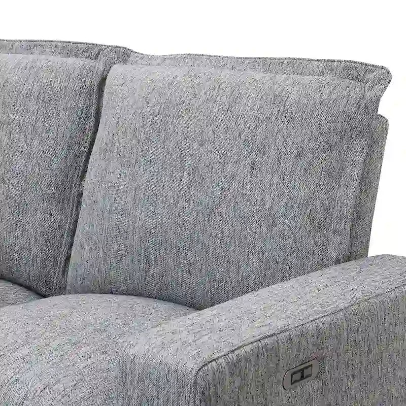 Poltrona Reclinabile Elettrica, Beige / Grigio, Seduta Singola, con Porta USB