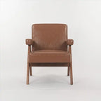 Poltrona Relax Marrone/Beige con Braccioli, Gambe in Legno Massello, 1 Posto