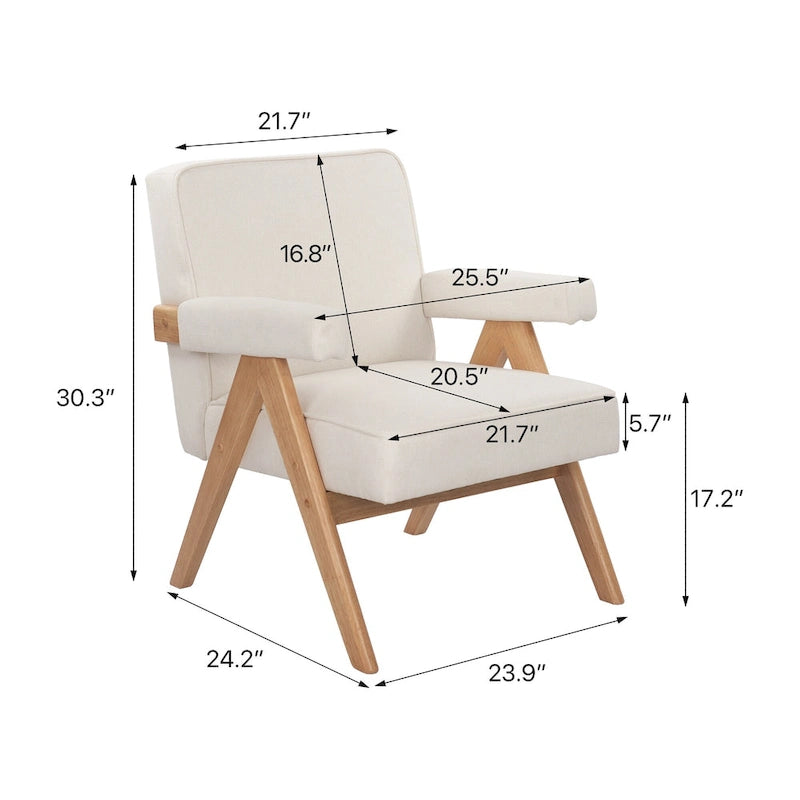 Poltrona Relax Marrone/Beige con Braccioli, Gambe in Legno Massello, 1 Posto