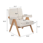 Poltrona Relax Marrone/Beige con Braccioli, Gambe in Legno Massello, 1 Posto