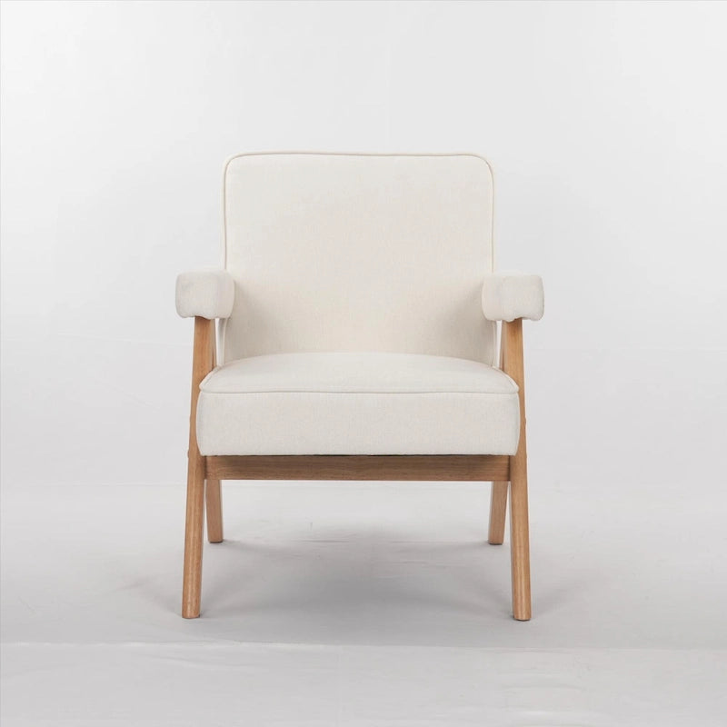 Poltrona Relax Marrone/Beige con Braccioli, Gambe in Legno Massello, 1 Posto