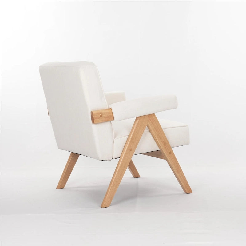 Poltrona Relax Marrone/Beige con Braccioli, Gambe in Legno Massello, 1 Posto