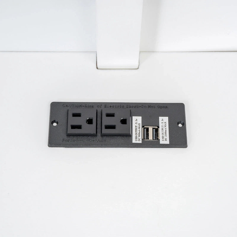 Letto a giorno completo bianco/legno con rotelle, 2 posti
