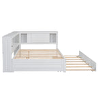 Letto a giorno completo bianco/legno con rotelle, 2 posti