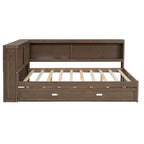 Letto a giorno completo bianco/legno con rotelle, 2 posti