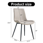 Set di 4 sedie da pranzo, sedia da pranzo familiare con schienale in pelle, comoda sedia da cucina con cuscino extra largo