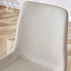 Set di 4 sedie da pranzo, sedia da pranzo familiare con schienale in pelle, comoda sedia da cucina con cuscino extra largo