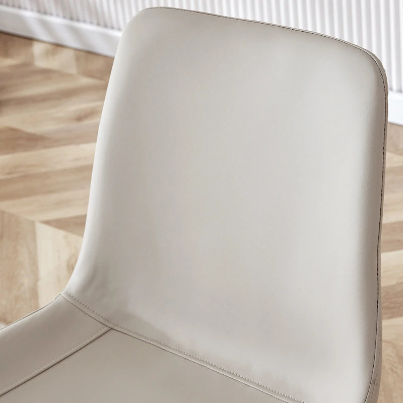 Set di 4 sedie da pranzo, sedia da pranzo familiare con schienale in pelle, comoda sedia da cucina con cuscino extra largo