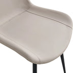 Set di 4 sedie da pranzo, sedia da pranzo familiare con schienale in pelle, comoda sedia da cucina con cuscino extra largo