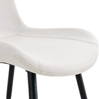 Set di 4 sedie da pranzo, sedia da pranzo familiare con schienale in pelle, comoda sedia da cucina con cuscino extra largo