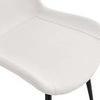Set di 4 sedie da pranzo, sedia da pranzo familiare con schienale in pelle, comoda sedia da cucina con cuscino extra largo