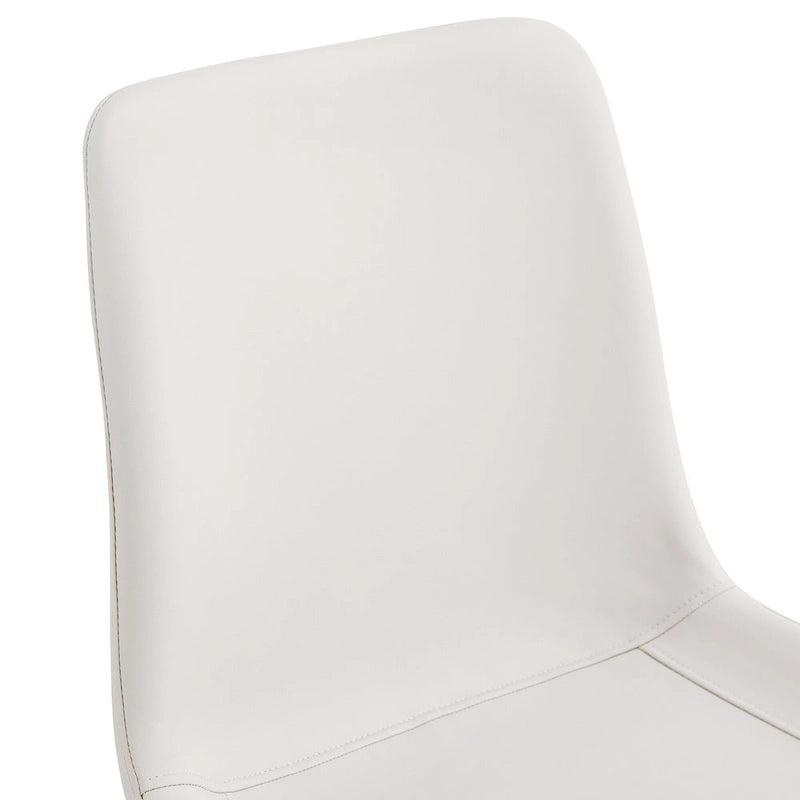 Set di 4 sedie da pranzo, sedia da pranzo familiare con schienale in pelle, comoda sedia da cucina con cuscino extra largo