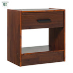 Comodino moderno Walker Edison con 1 cassetto in legno massello e montaggio facile