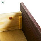 Comodino moderno Walker Edison con 1 cassetto in legno massello e montaggio facile