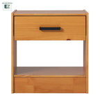 Comodino moderno Walker Edison con 1 cassetto in legno massello e montaggio facile