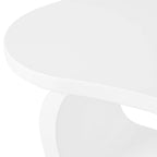 Tavolino moderno a nuvola con piano spesso 1,5 pollici, tavolino laterale irregolare stile crema con gambe curve, tavolino d'accento dal design unico