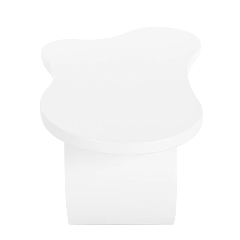 Tavolino moderno a nuvola con piano spesso 1,5 pollici, tavolino laterale irregolare stile crema con gambe curve, tavolino d'accento dal design unico