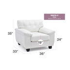 Poltrona d'accento imbottita Gallant - 36L x 33P x 35H