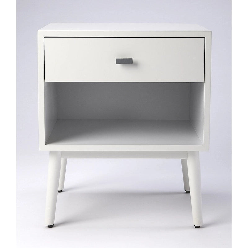 Tavolino in stile Mid-Century con cassetto Blu Navy – 1 persona