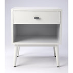 Tavolino in stile Mid-Century con cassetto Blu Navy – 1 persona