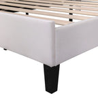 Letto a piattaforma con motivo floreale velluto rosso pasta di fagioli/beige, singolo