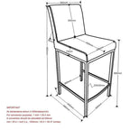 Set di 2 Sgabelli da Bancone Contemporanei - N/A