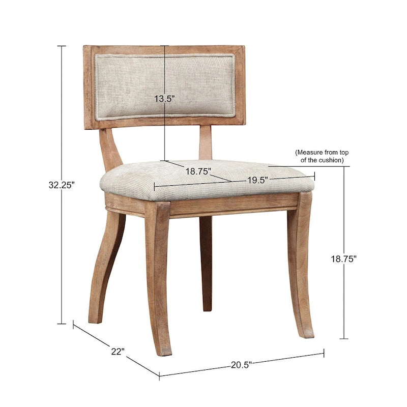 Set di 2 sedie da pranzo Madison Park Signature Marie Beige/Light Natural