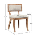 Set di 2 sedie da pranzo Madison Park Signature Marie Beige/Light Natural