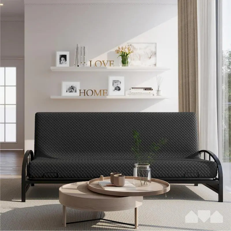 Materasso per futon in memory foam full size (matrimoniale) nero Milliard