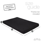 Materasso per futon in memory foam full size (matrimoniale) nero Milliard