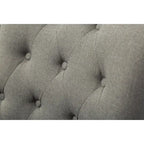 Sedie con schienale ad ala imbottite con borchie argentate in legno massello Roundhill Furniture (Set di 2)