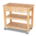Carrello da cucina – Legno naturale, multicolore, 1 persona