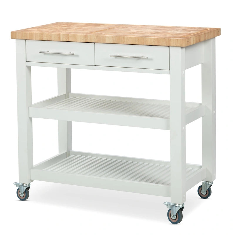 Carrello da cucina – Legno naturale, multicolore, 1 persona