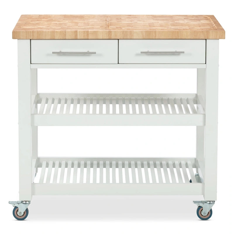 Carrello da cucina – Legno naturale, multicolore, 1 persona
