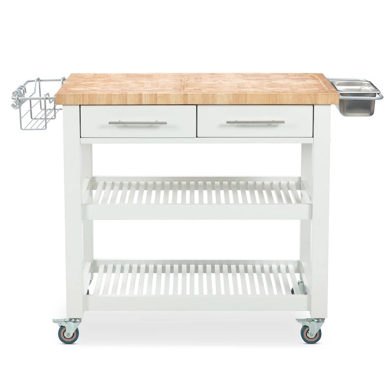 Carrello da cucina – Legno naturale, multicolore, 1 persona