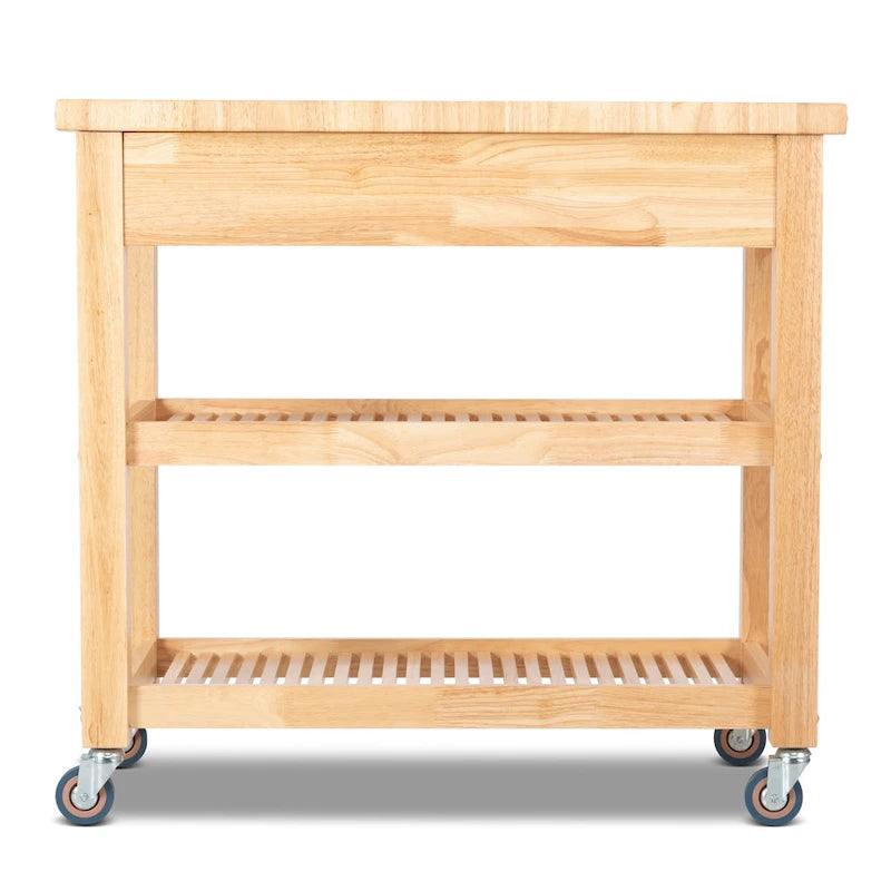 Carrello da cucina – Legno naturale, multicolore, 1 persona
