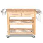 Carrello da cucina – Legno naturale, multicolore, 1 persona
