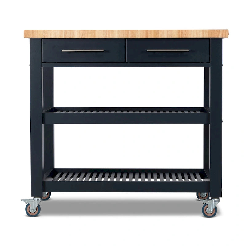 Carrello da cucina – Legno naturale, multicolore, 1 persona