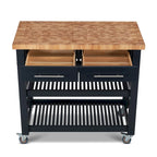 Carrello da cucina – Legno naturale, multicolore, 1 persona