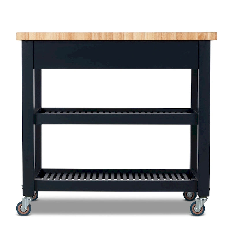 Carrello da cucina – Legno naturale, multicolore, 1 persona
