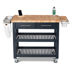 Carrello da cucina – Legno naturale, multicolore, 1 persona