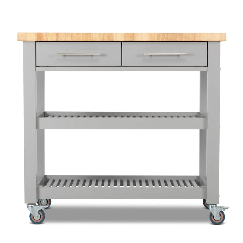 Carrello da cucina – Legno naturale, multicolore, 1 persona