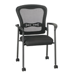 Sedia visitatore con schienale traspirante e supporto lombare integrato