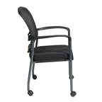 Sedia visitatore con schienale traspirante e supporto lombare integrato