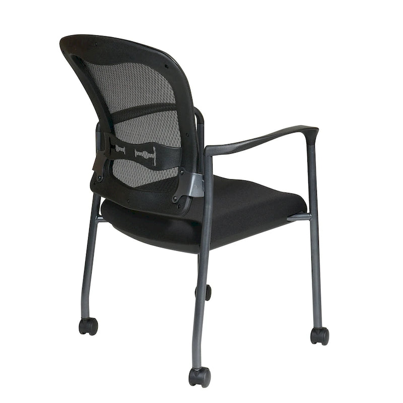 Sedia visitatore con schienale traspirante e supporto lombare integrato
